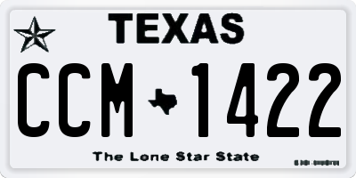 TX license plate CCM1422