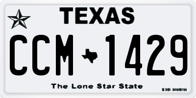 TX license plate CCM1429