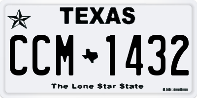 TX license plate CCM1432