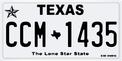 TX license plate CCM1435