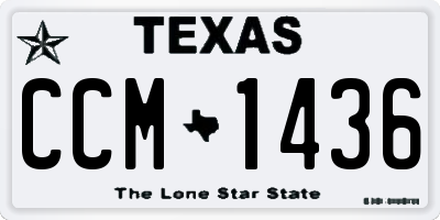 TX license plate CCM1436