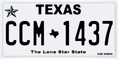 TX license plate CCM1437