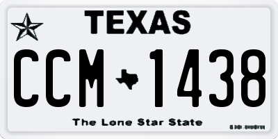 TX license plate CCM1438