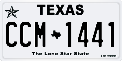 TX license plate CCM1441