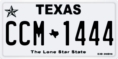 TX license plate CCM1444