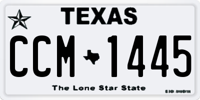 TX license plate CCM1445