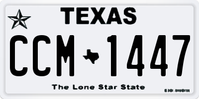 TX license plate CCM1447