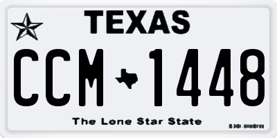 TX license plate CCM1448