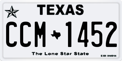 TX license plate CCM1452