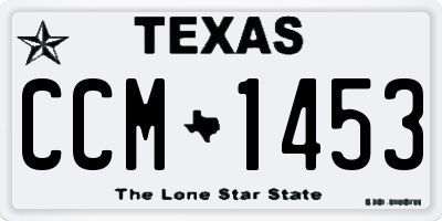 TX license plate CCM1453