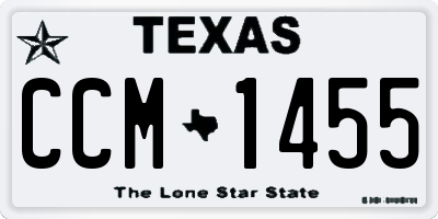 TX license plate CCM1455