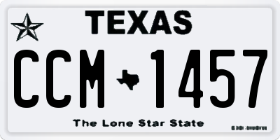 TX license plate CCM1457