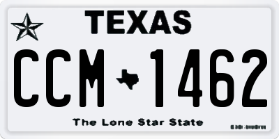 TX license plate CCM1462