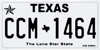 TX license plate CCM1464