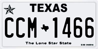 TX license plate CCM1466