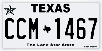 TX license plate CCM1467