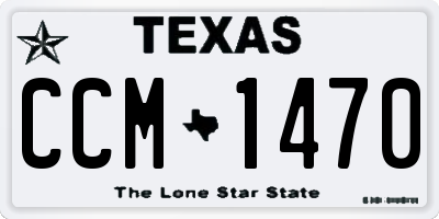 TX license plate CCM1470