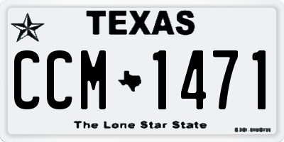 TX license plate CCM1471