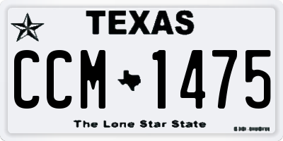 TX license plate CCM1475