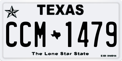 TX license plate CCM1479