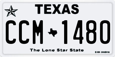 TX license plate CCM1480