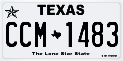 TX license plate CCM1483