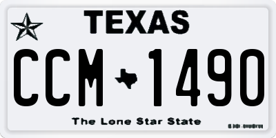 TX license plate CCM1490