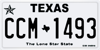 TX license plate CCM1493