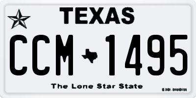 TX license plate CCM1495