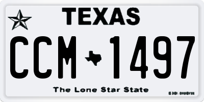 TX license plate CCM1497
