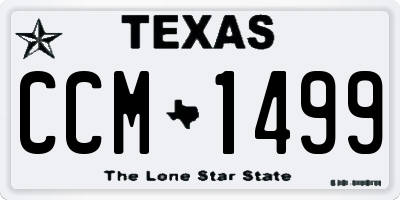 TX license plate CCM1499