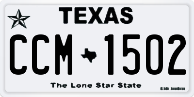 TX license plate CCM1502