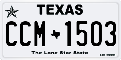 TX license plate CCM1503
