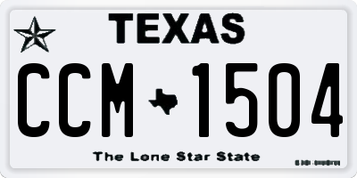 TX license plate CCM1504