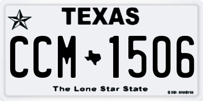 TX license plate CCM1506