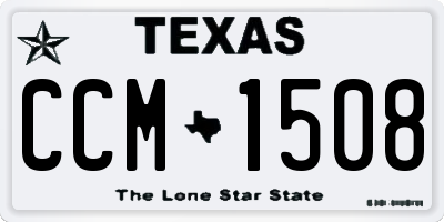 TX license plate CCM1508