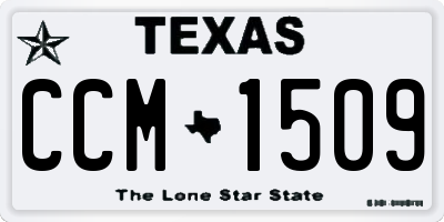 TX license plate CCM1509