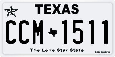 TX license plate CCM1511
