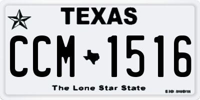 TX license plate CCM1516