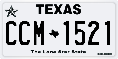 TX license plate CCM1521