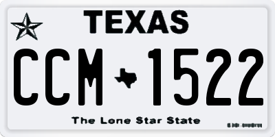 TX license plate CCM1522