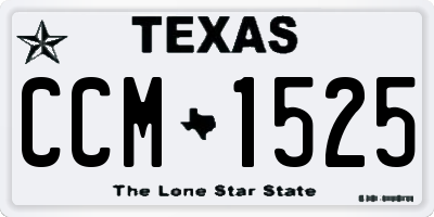 TX license plate CCM1525