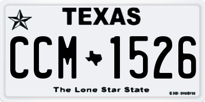 TX license plate CCM1526