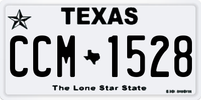 TX license plate CCM1528