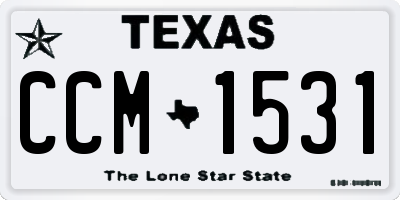 TX license plate CCM1531