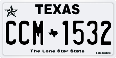 TX license plate CCM1532