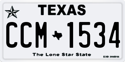 TX license plate CCM1534