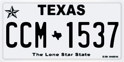 TX license plate CCM1537