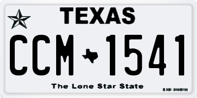 TX license plate CCM1541