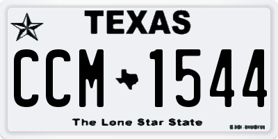 TX license plate CCM1544